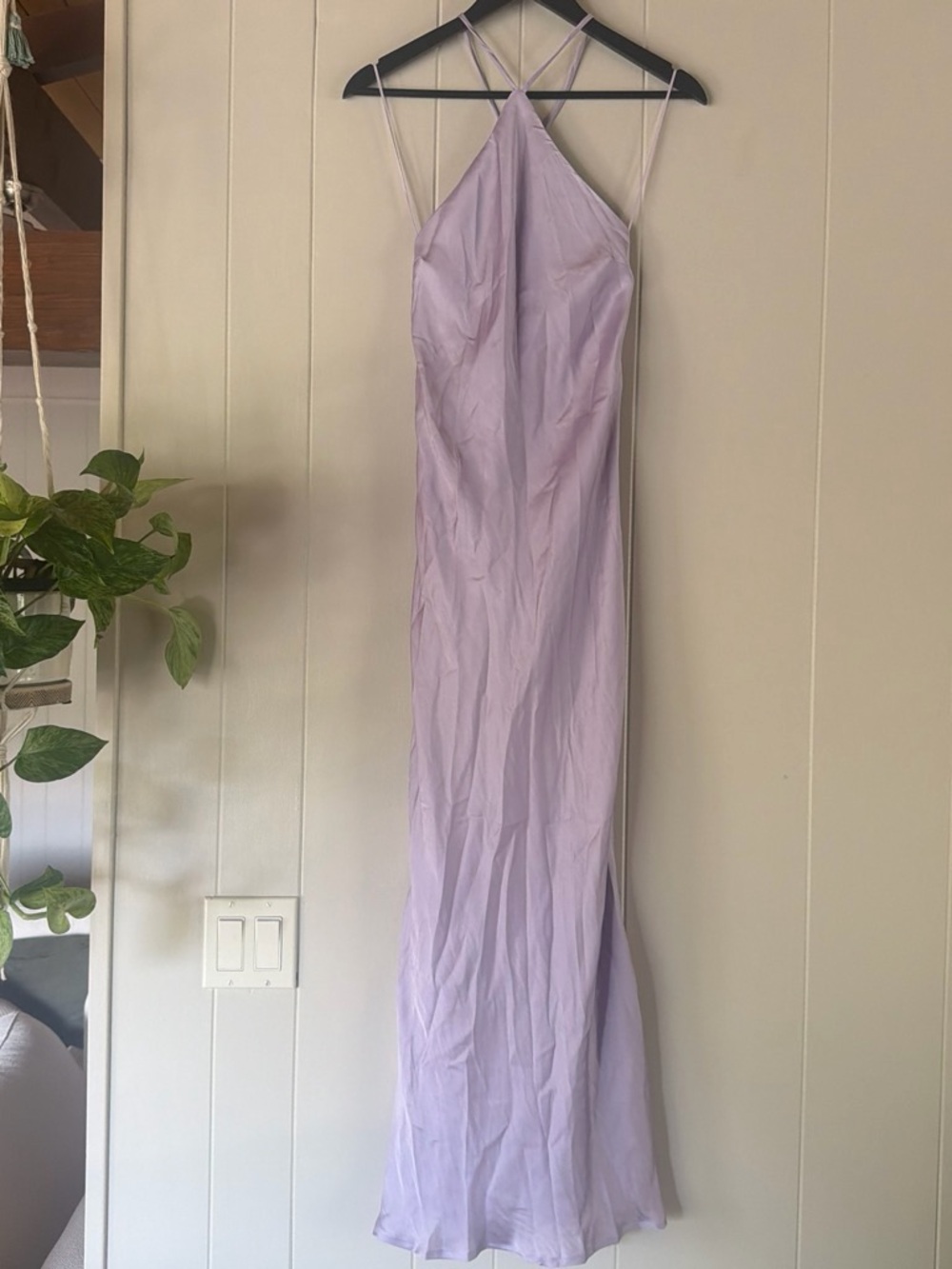 REVOLVE Lilac Strappy Halter Maxi Dress
